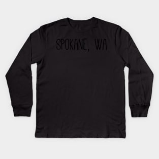 Spokane, Washington Kids Long Sleeve T-Shirt